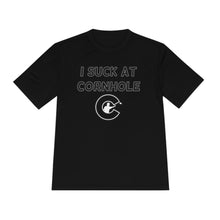Load image into Gallery viewer, I Suck at Cornhole Dri Fit Moisture Wicking Tee