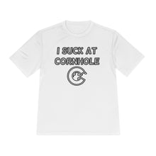 Load image into Gallery viewer, I Suck at Cornhole Dri Fit Moisture Wicking Tee