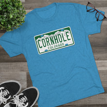 Load image into Gallery viewer, Colorado Cornhole License Plate - Unisex Tri-Blend Crew Tee