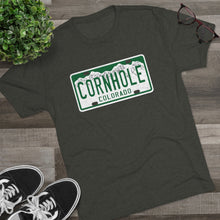 Load image into Gallery viewer, Colorado Cornhole License Plate - Unisex Tri-Blend Crew Tee