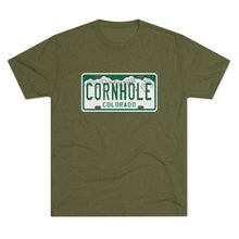 Load image into Gallery viewer, Colorado Cornhole License Plate - Unisex Tri-Blend Crew Tee
