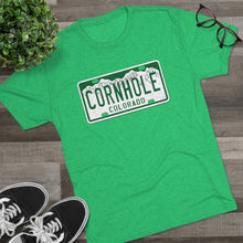 Load image into Gallery viewer, Colorado Cornhole License Plate - Unisex Tri-Blend Crew Tee