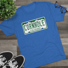 Load image into Gallery viewer, Colorado Cornhole License Plate - Unisex Tri-Blend Crew Tee