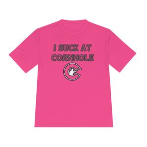 I Suck at Cornhole Dri Fit Moisture Wicking Tee