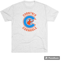 Load image into Gallery viewer, Corntrix Cornhole Unisex Tri-Blend Crew Tee
