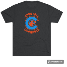 Load image into Gallery viewer, Corntrix Cornhole Unisex Tri-Blend Crew Tee
