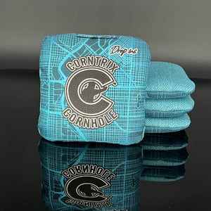 Corntrix Cornhole - “Maps” Drop Ins - Hybrid Carpet Bag - 4.5/8.5 Speeds