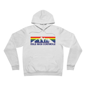 MHC - Mile High Cornhole Rainbow Skyline - Sponge Fleece Pullover Hoodie