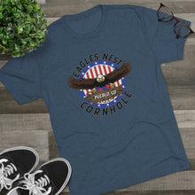 Load image into Gallery viewer, Eagle&#39;s Nest Cornhole Men&#39;s Tri-Blend Crew Tee
