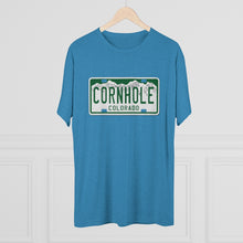 Load image into Gallery viewer, Colorado Cornhole License Plate - Unisex Tri-Blend Crew Tee
