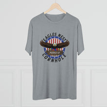 Load image into Gallery viewer, Eagle&#39;s Nest Cornhole Men&#39;s Tri-Blend Crew Tee
