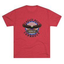 Load image into Gallery viewer, Eagle&#39;s Nest Cornhole Men&#39;s Tri-Blend Crew Tee
