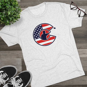 Corntrix USA Stars and Stripes Tri-Blend Crew Tee