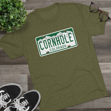 Load image into Gallery viewer, Colorado Cornhole License Plate - Unisex Tri-Blend Crew Tee
