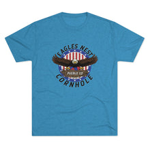 Load image into Gallery viewer, Eagle&#39;s Nest Cornhole Men&#39;s Tri-Blend Crew Tee
