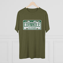 Load image into Gallery viewer, Colorado Cornhole License Plate - Unisex Tri-Blend Crew Tee
