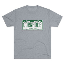 Load image into Gallery viewer, Colorado Cornhole License Plate - Unisex Tri-Blend Crew Tee
