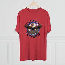 Load image into Gallery viewer, Eagle&#39;s Nest Cornhole Men&#39;s Tri-Blend Crew Tee
