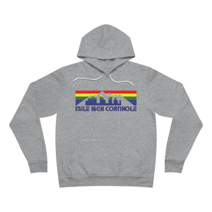 MHC - Mile High Cornhole Rainbow Skyline - Sponge Fleece Pullover Hoodie