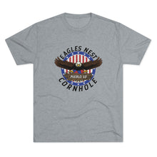 Load image into Gallery viewer, Eagle&#39;s Nest Cornhole Men&#39;s Tri-Blend Crew Tee
