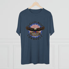 Load image into Gallery viewer, Eagle&#39;s Nest Cornhole Men&#39;s Tri-Blend Crew Tee
